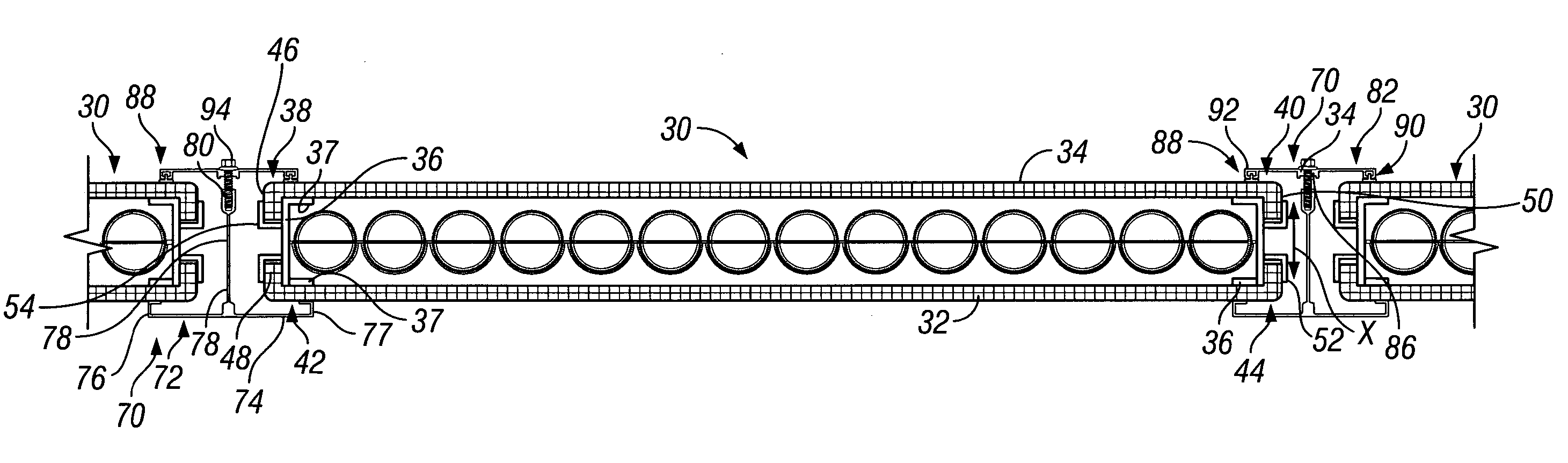 Dual panel system for controlling the passage of light through architectural structures