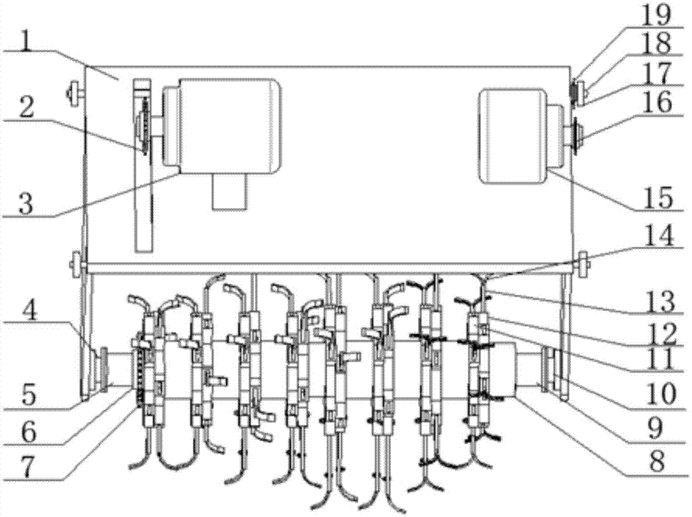 Overturning and throwing machine for producing organic fertilizer and nutritional matrix