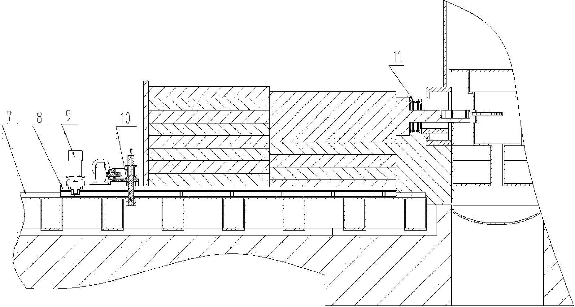 Propulsion device for spallation neutron source target vehicle