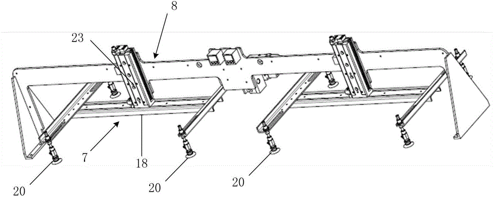 Double-body loading and unloading machine for manufacturing of LCD (liquid crystal display) products