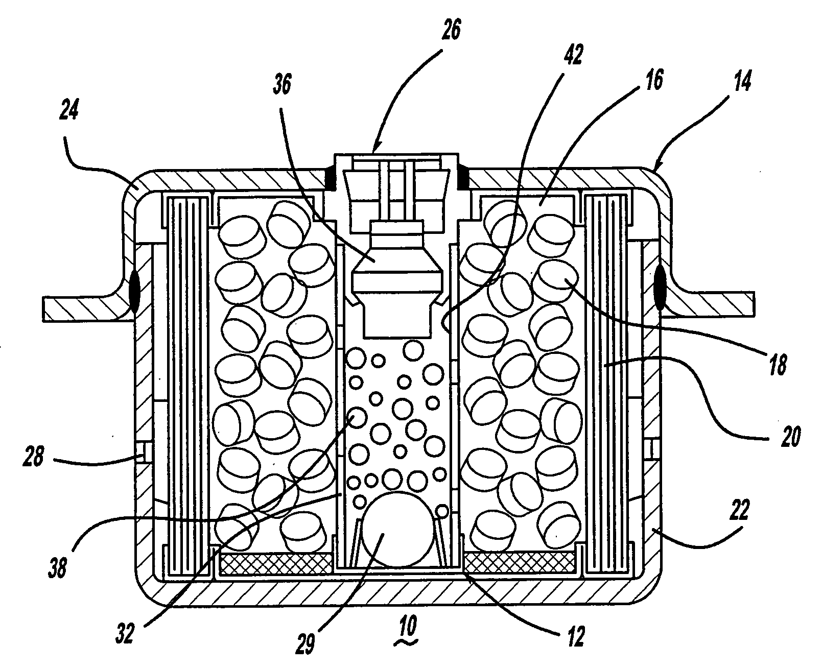 Inflator with an auto-ignition cradle