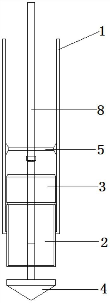 Offshore wind power batter pile rock-socketed construction hole collapse treatment device, using method and treatment method