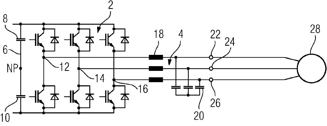 Lossy triphase low-pass filter