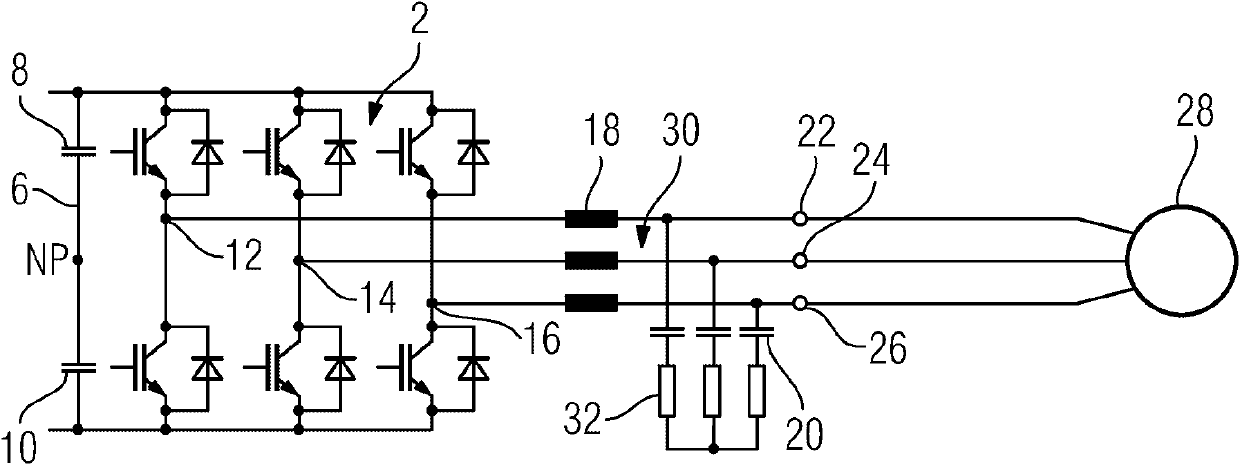 Lossy triphase low-pass filter