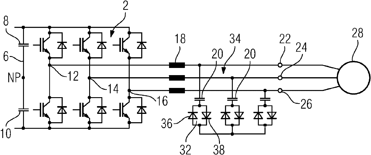 Lossy triphase low-pass filter