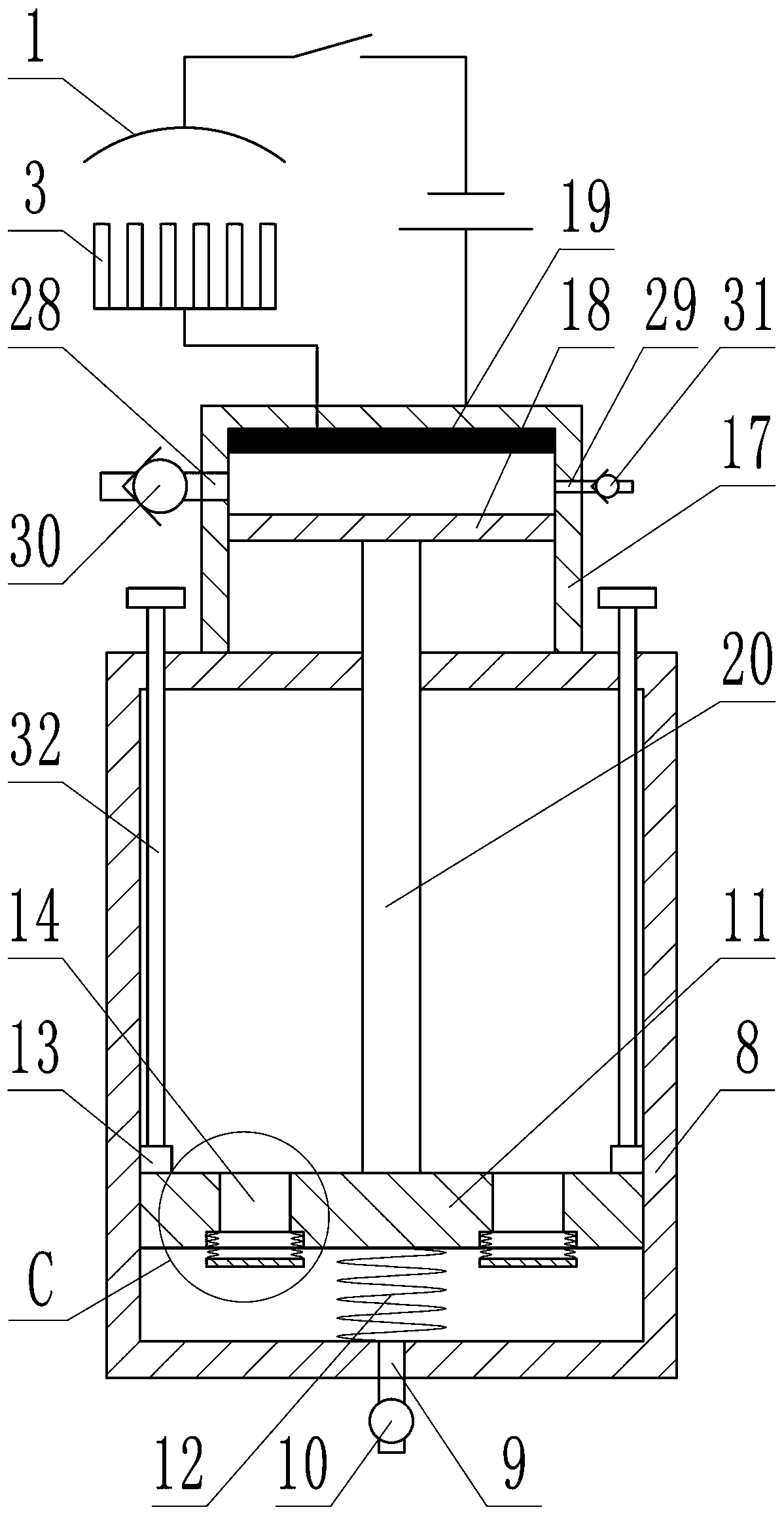 An automatic oiling device for the top roller of a draw frame