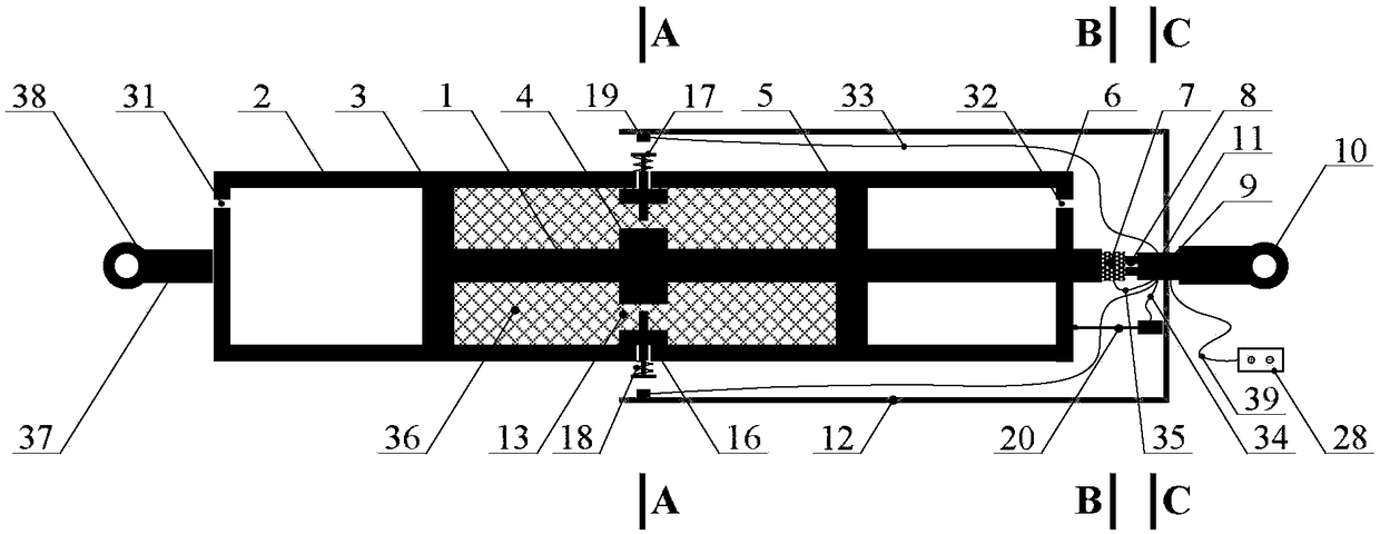 Viscous fluid damper with self-testing performance