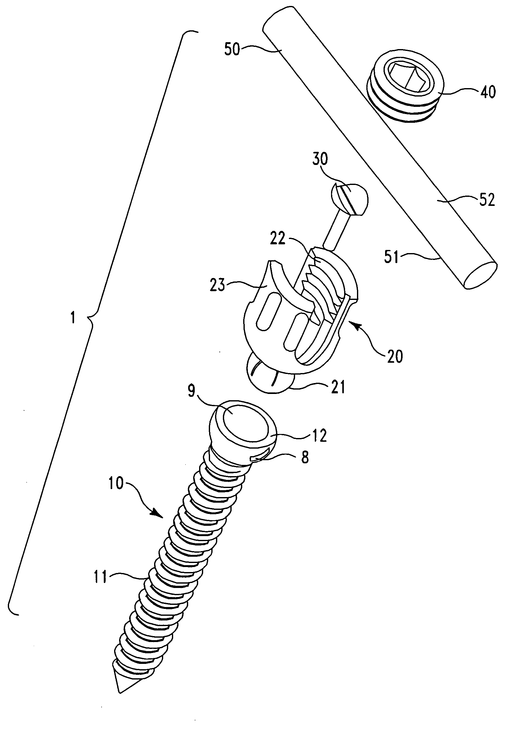 Polyaxial pedicle screw assembly