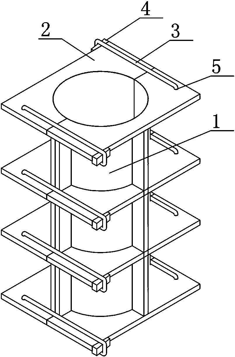 Casting construction mold for water cooling columns and water cooling beams of heating furnaces and casting construction method thereof