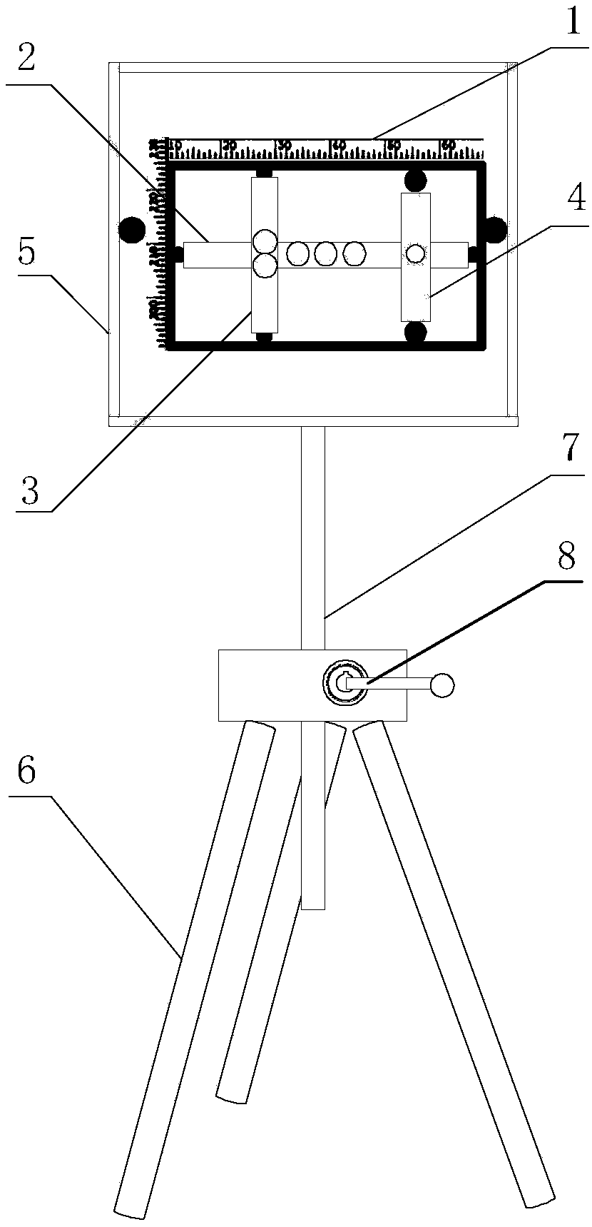 Airborne laser radar beam pointing calibration method and system and laser spot detector