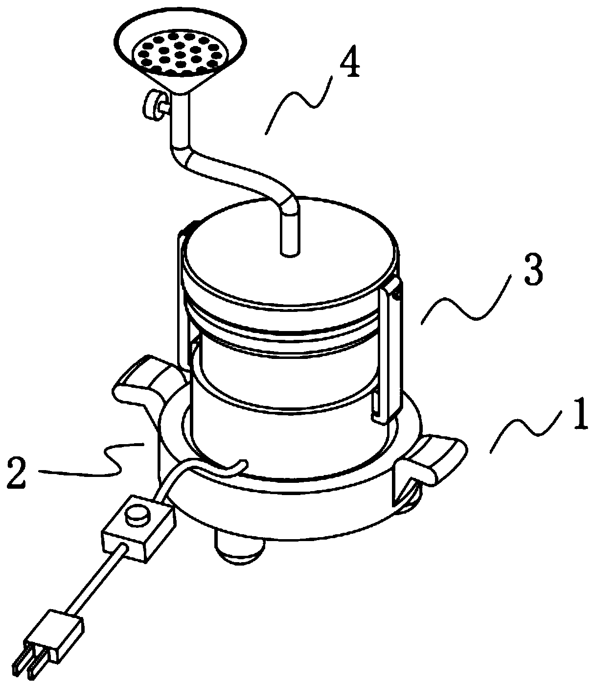 Fumigation device for allergic rhinitis