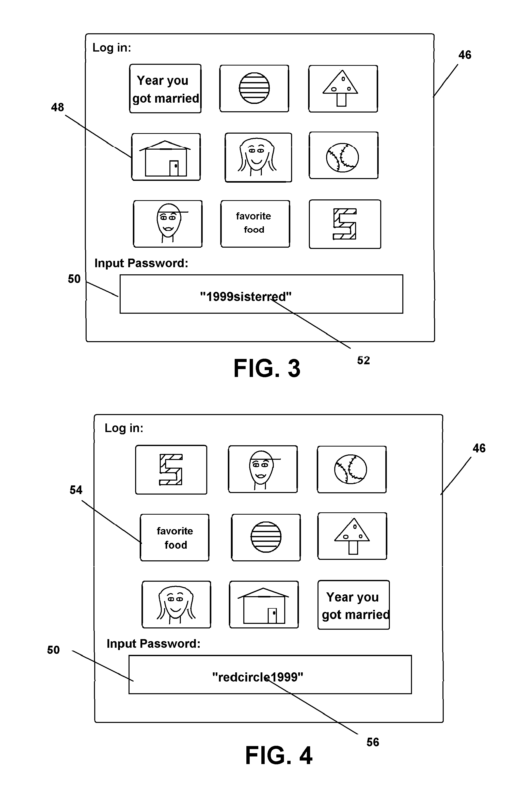 Method for producing dynamic data structures for authentication and/or password identification