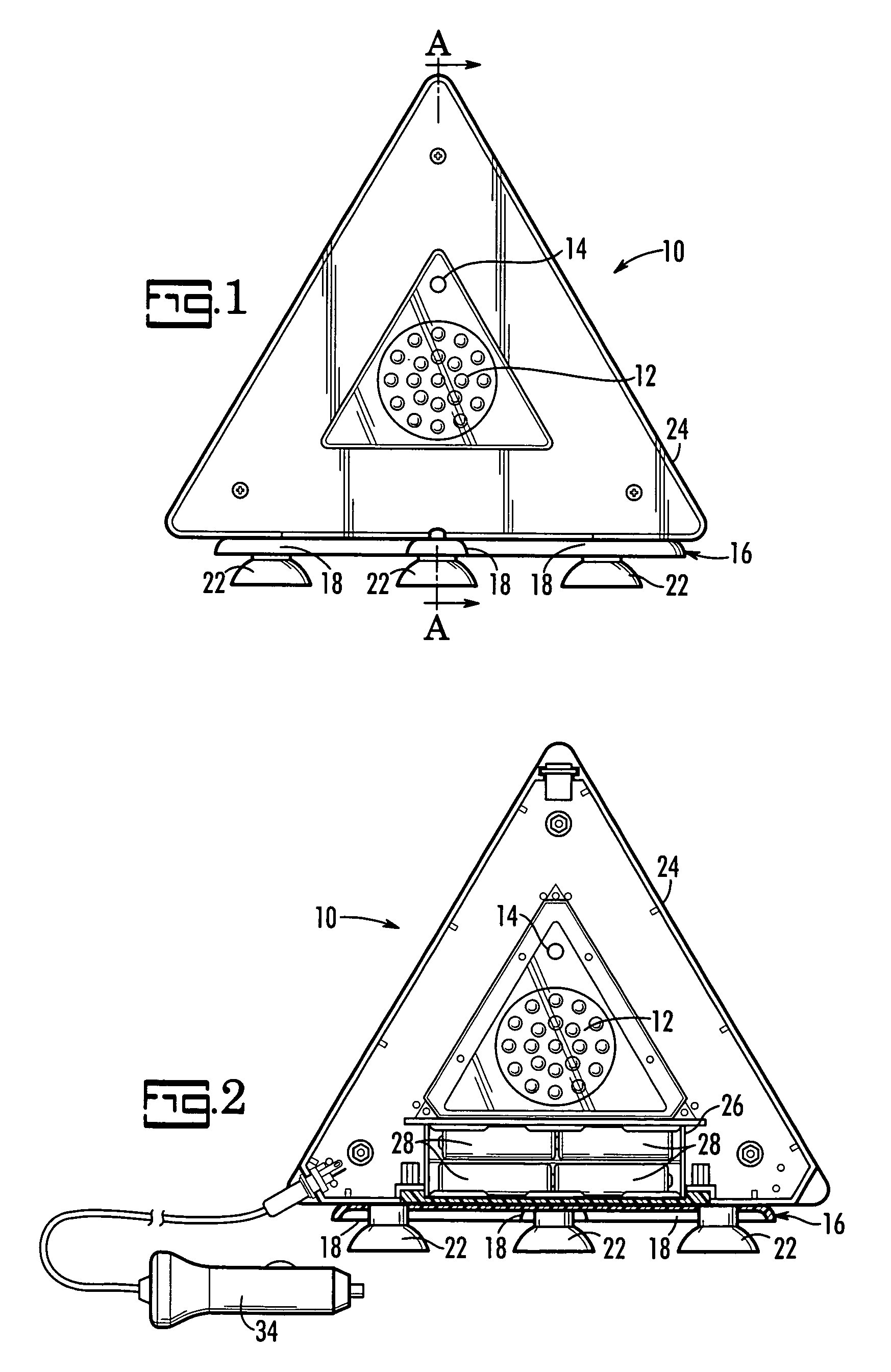 Portable warning light apparatus