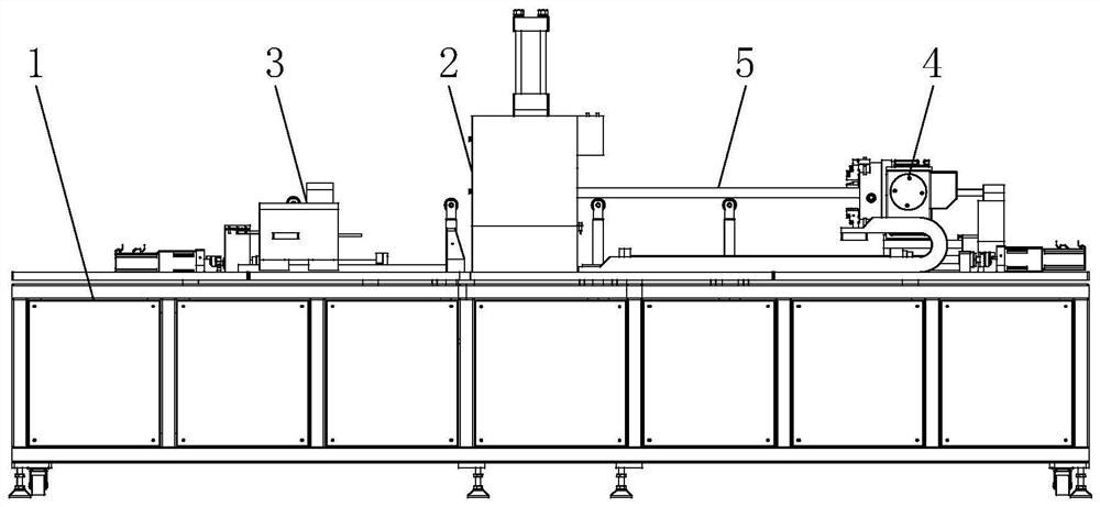 Blanking device for round hole of collecting pipe