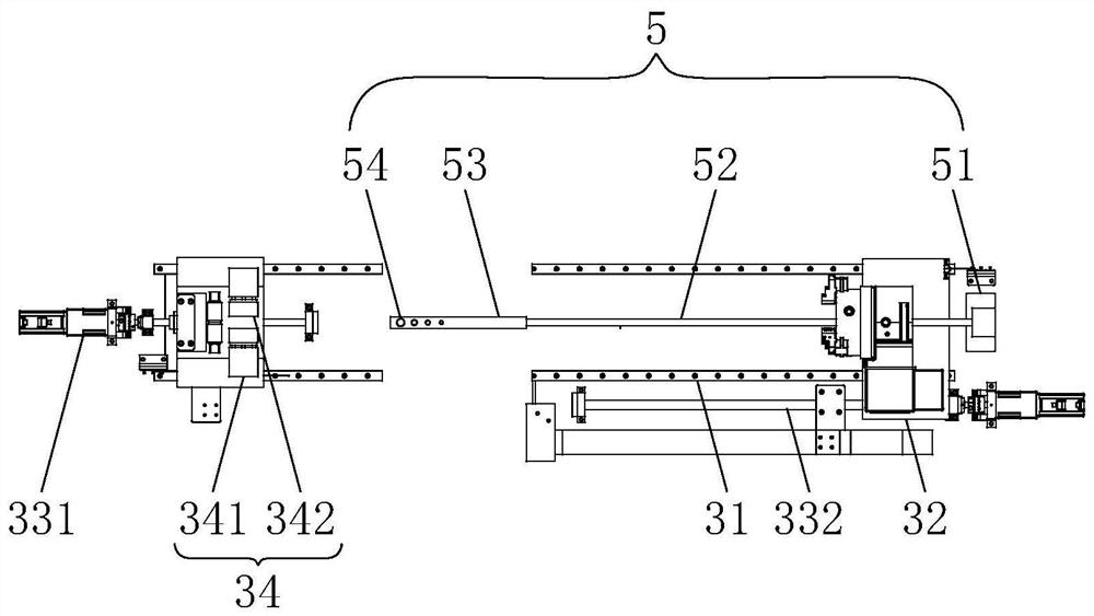 Blanking device for round hole of collecting pipe