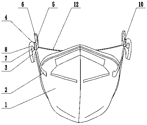 Protective mask for occupational health of medical staff