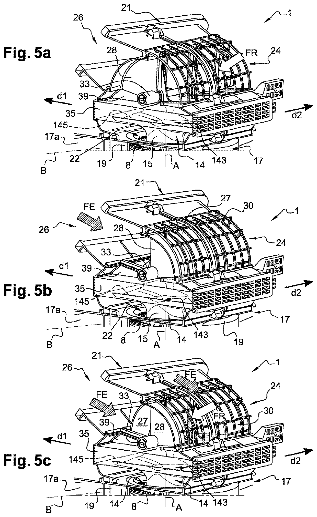 Air intake housing and blower for a corresponding motor vehicle heating, ventilation and/or air conditioning device