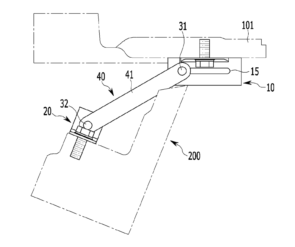 Door checker device for vehicle