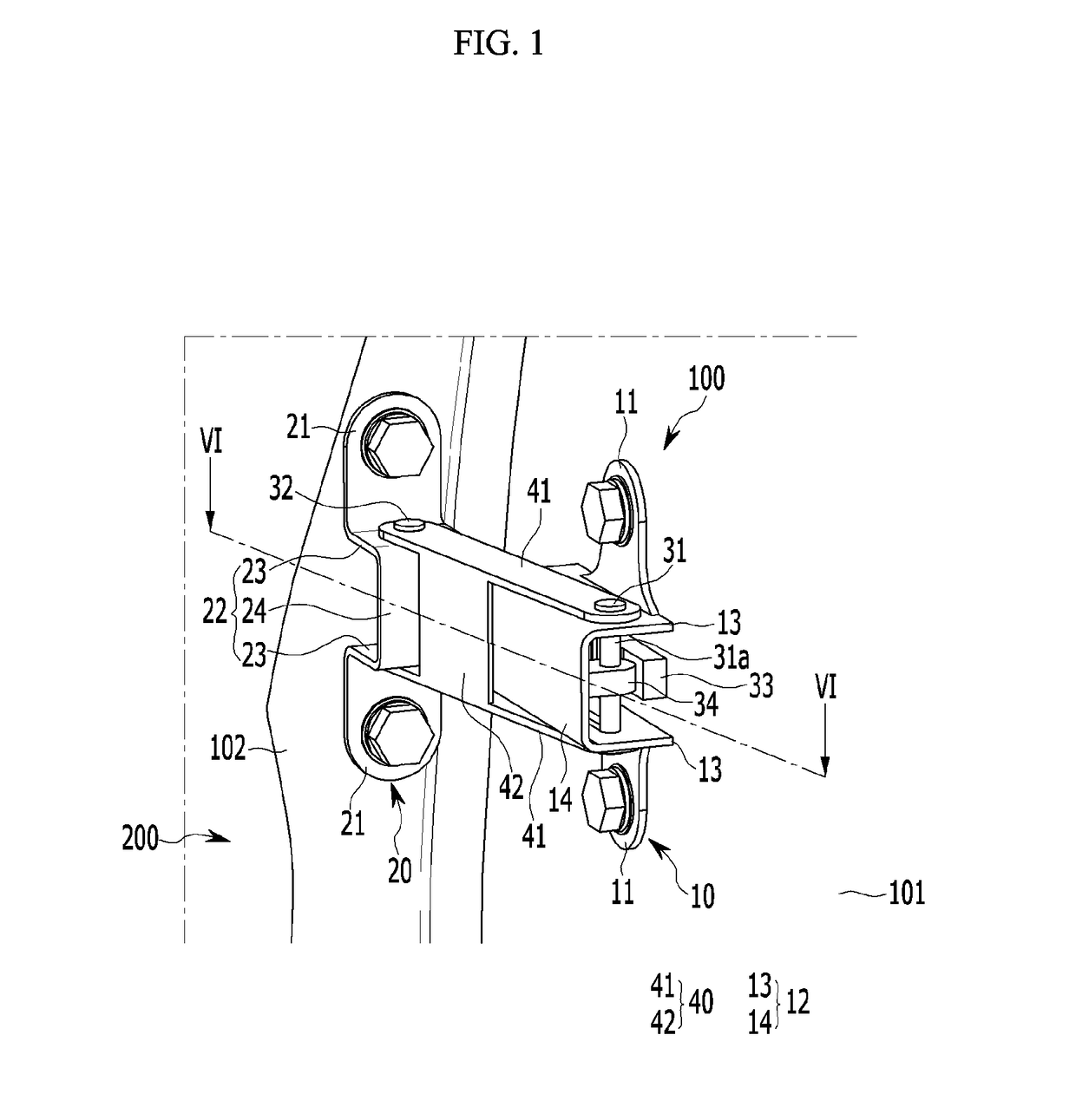 Door checker device for vehicle