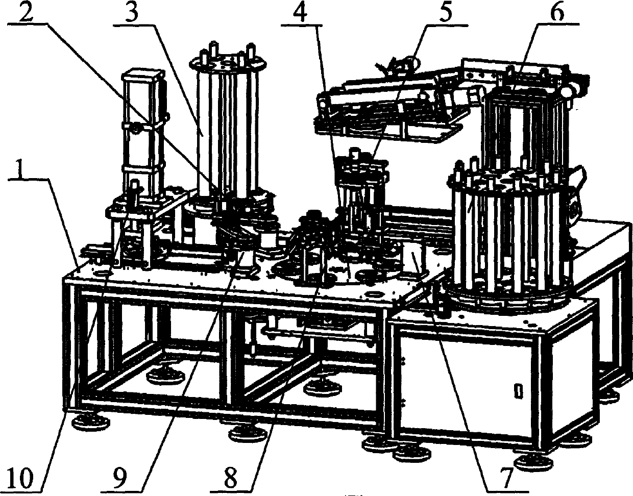 Rotary disk type full-automatic bearing assembly machine