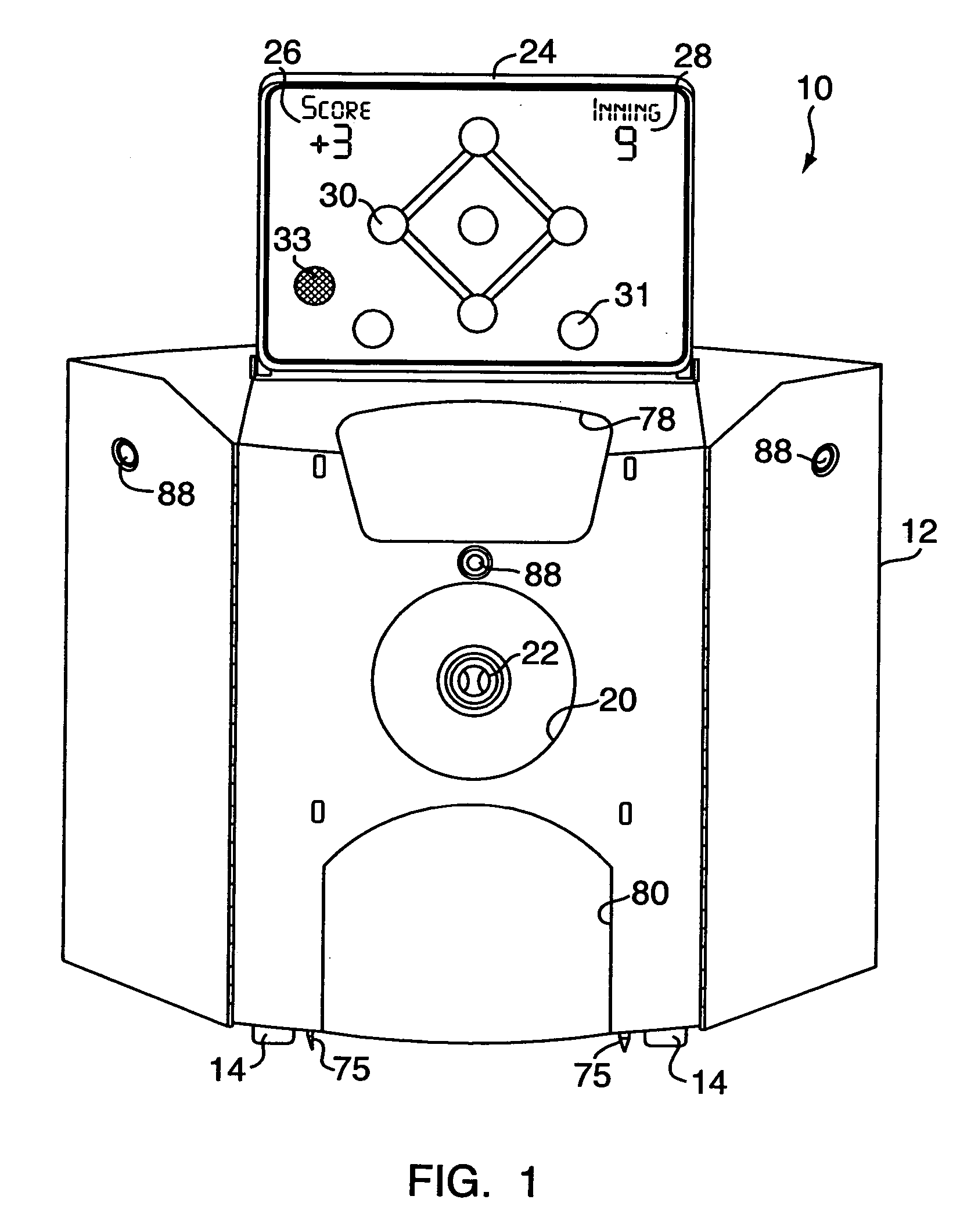 Baseball fielding practice machine