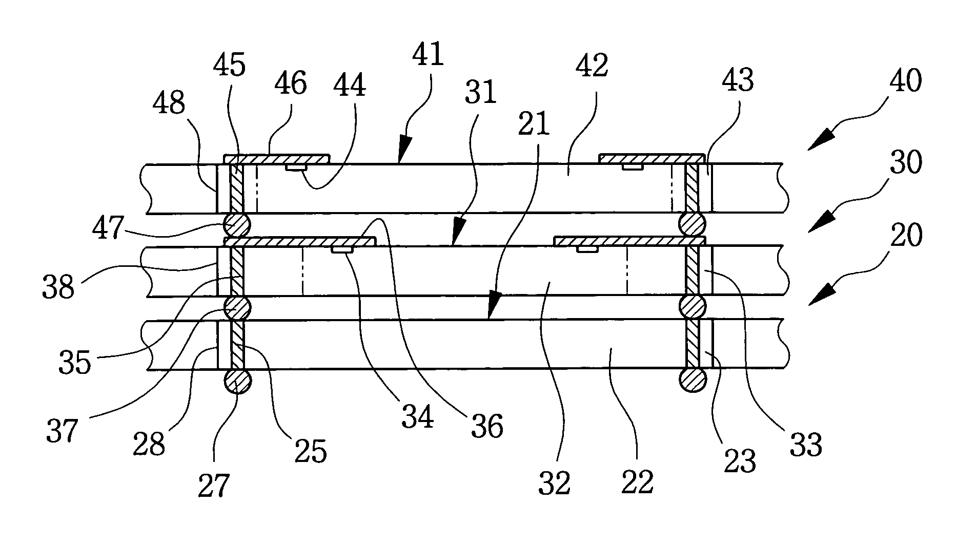 Wafer level stack structure for system-in-package and method thereof