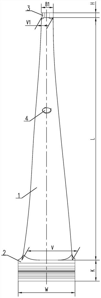 2000mm last-stage moving blade for half-speed nuclear turbine