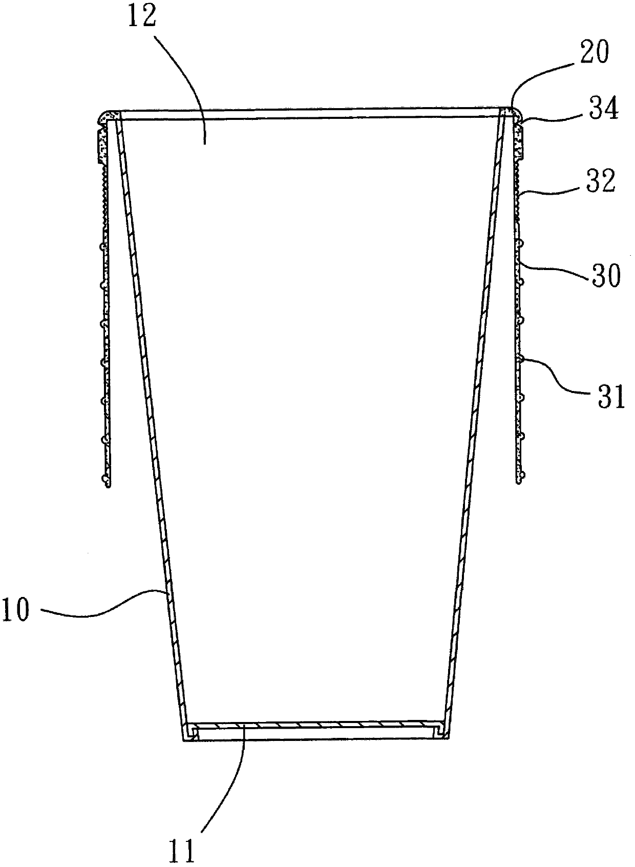 Paper cup heat resisting sheet structure