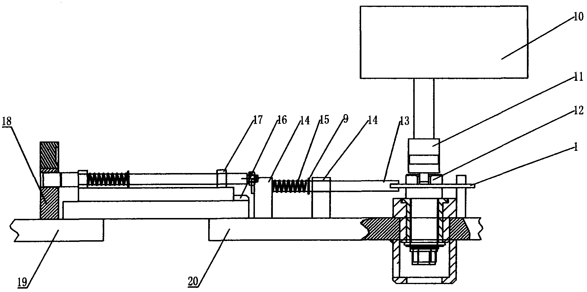 Mechanical latching mechanism of explosion-proof switching box