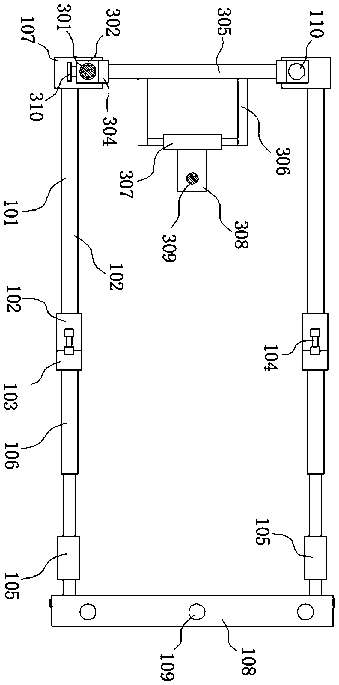 Cantilever type laser light path calibration device