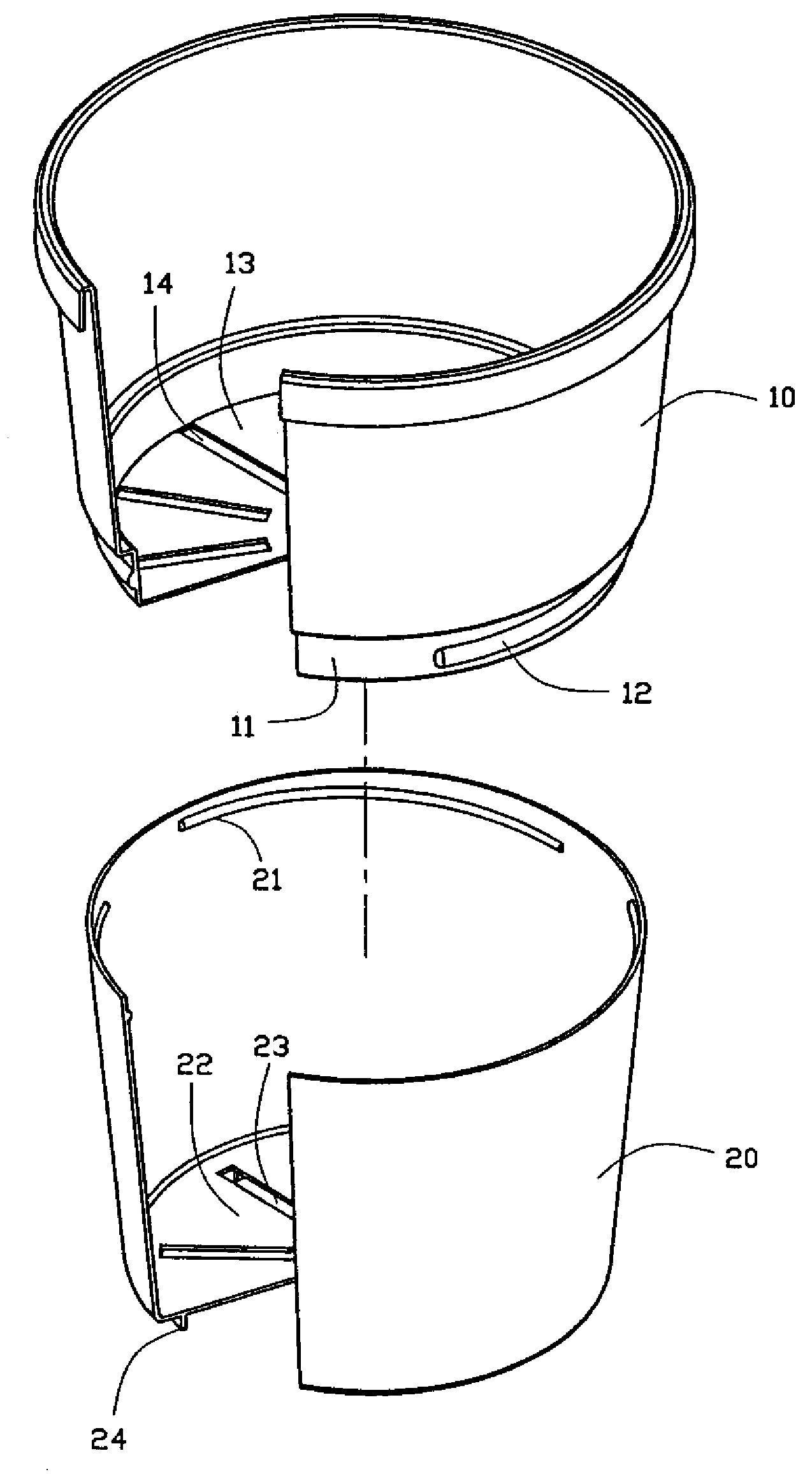 Plantation pot that facilitates replacement of soil