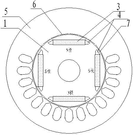 Rotor punching sheet for inner rotor permanent magnet motor