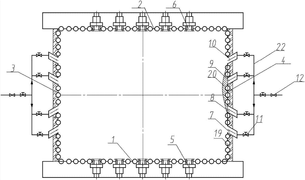 Boiler water wall air film protection device