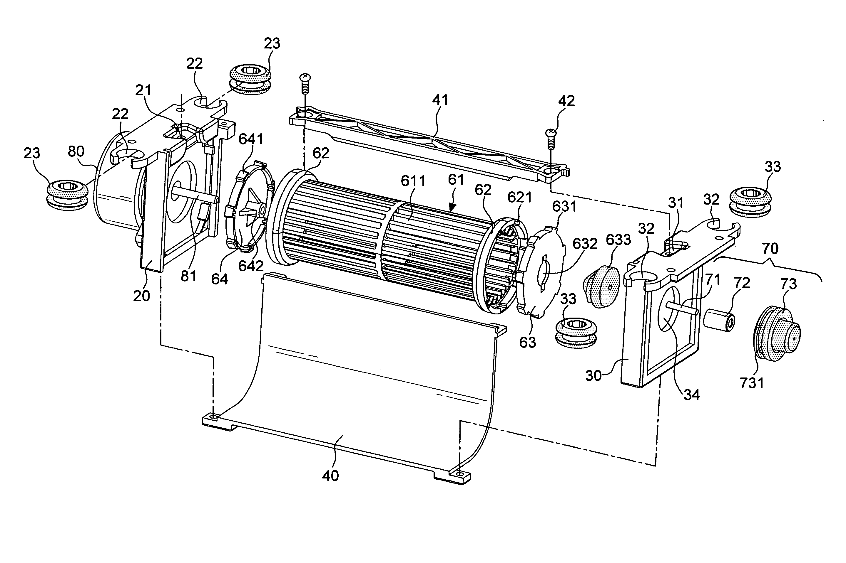 Cross flow fan