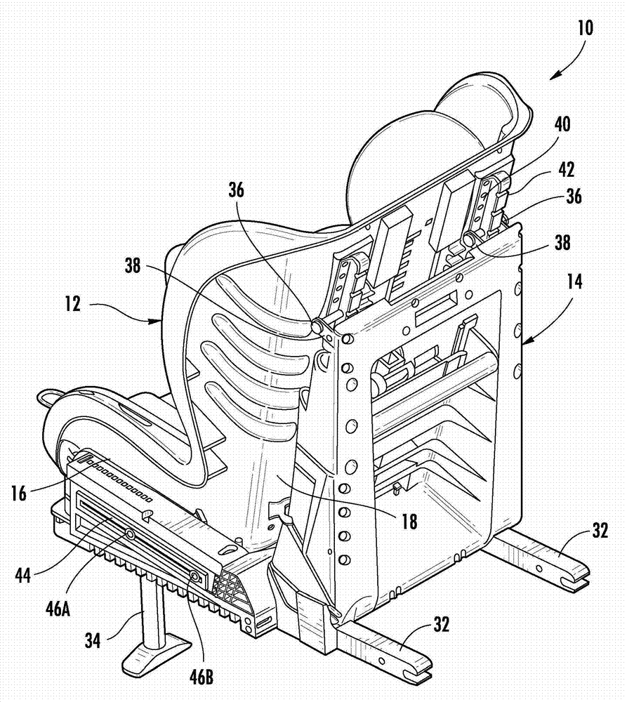 Crash indication system for a reclining ride down child seat