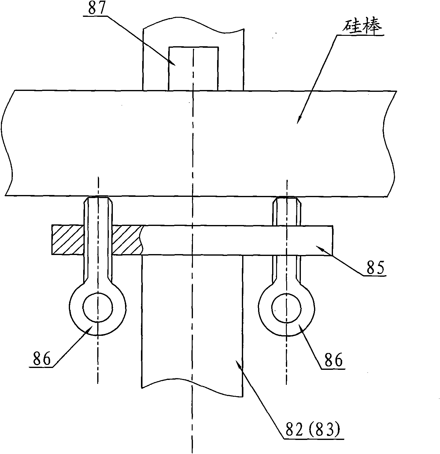 Silicon rod glue joint machine with single clamping bracket