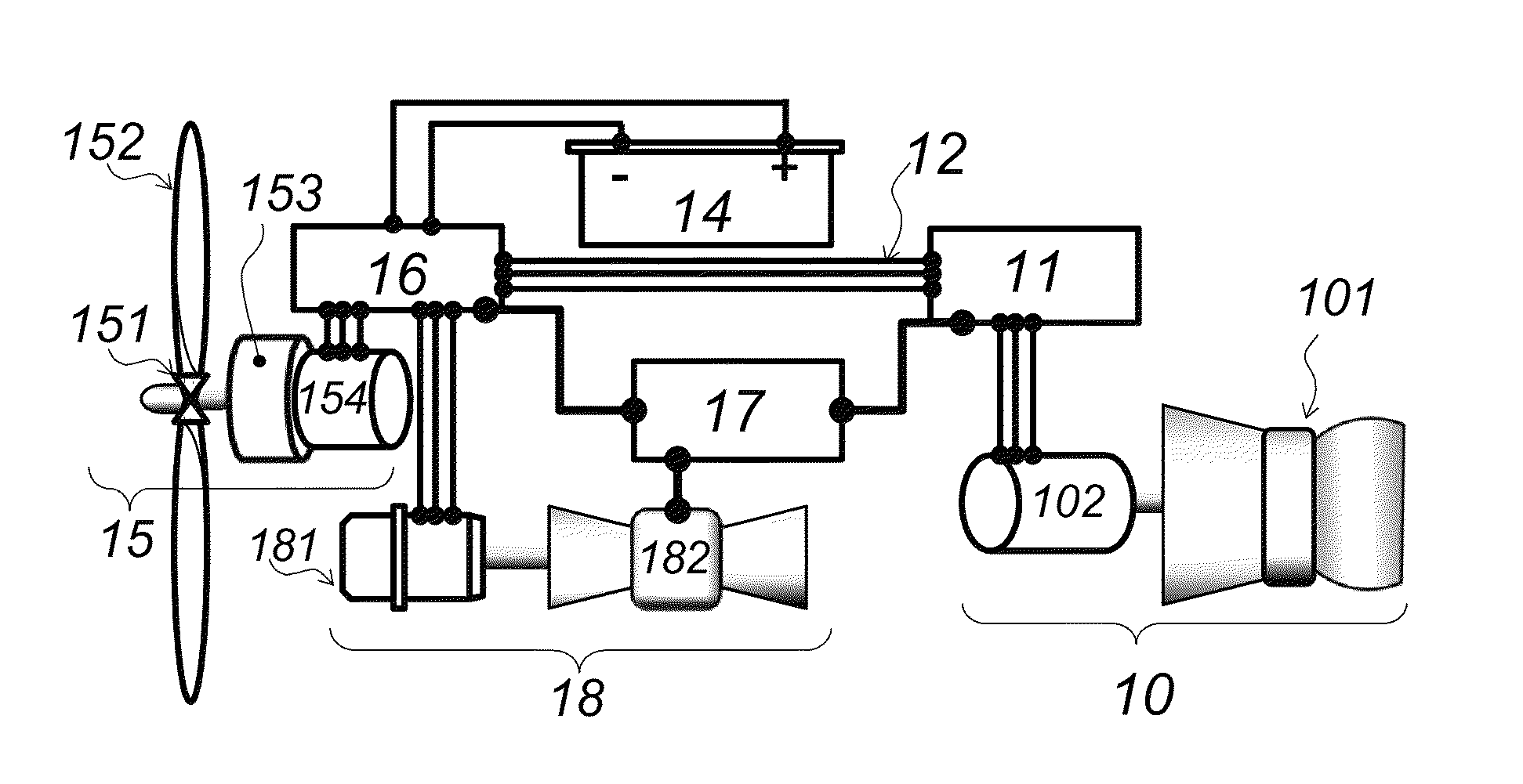 Hybrid gas turbine propulsion system