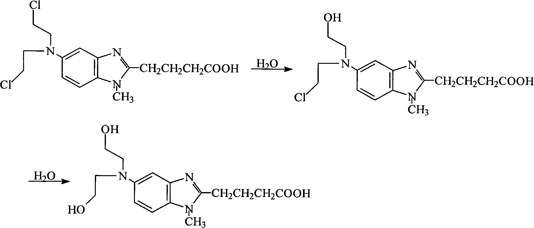 Refining method of bendamustine hydrochloride