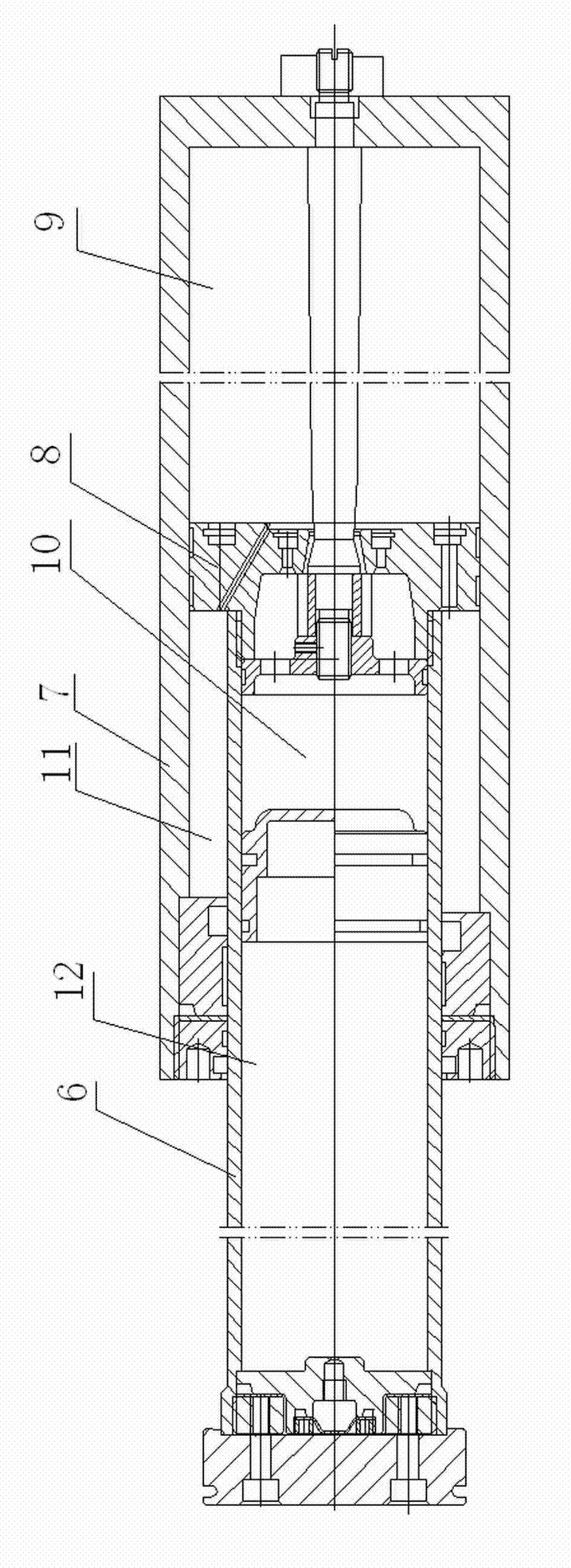 Piston type hydropneumatic buffer