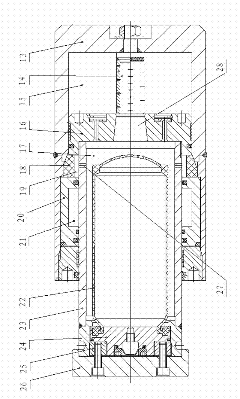 Piston type hydropneumatic buffer