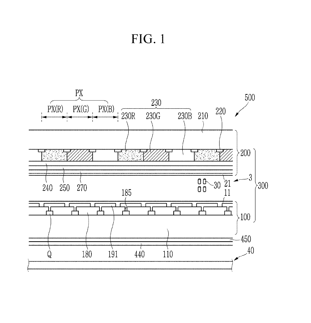 Liquid crystal display with in-cell phase difference layer