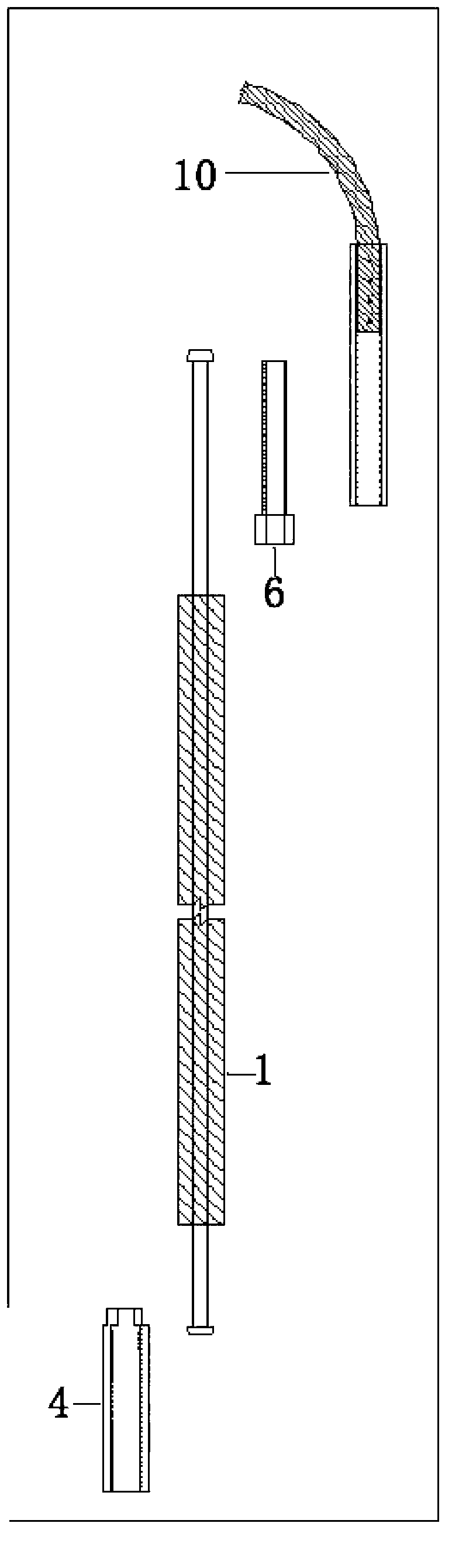 Hanging cable guiding device and method