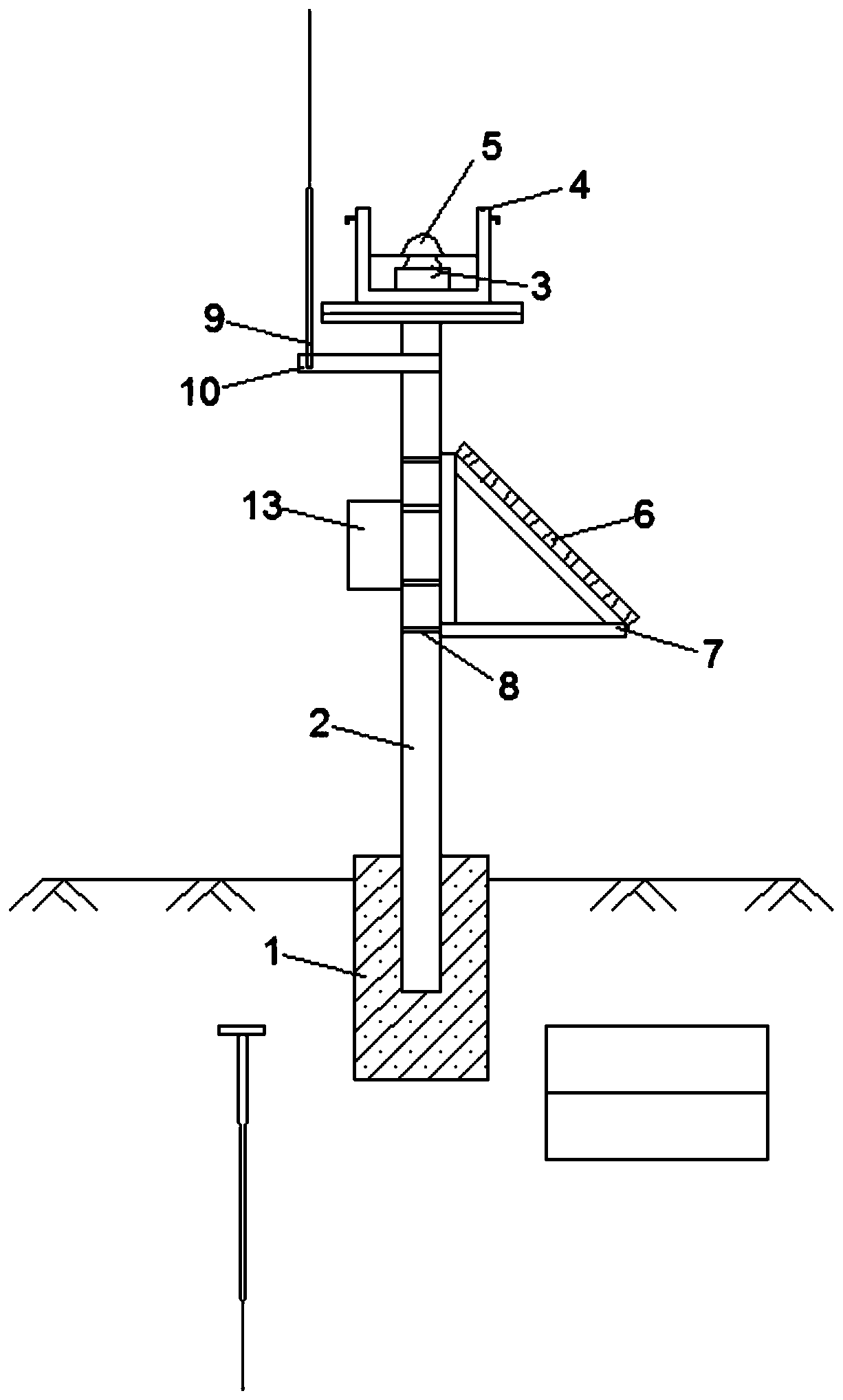 Monitoring device for Beidou positioning surface displacement