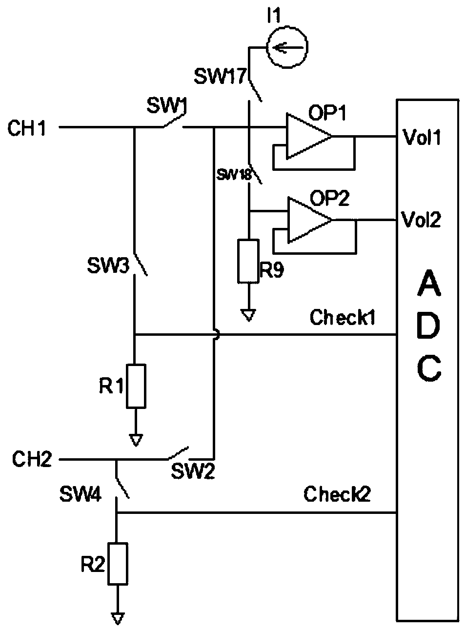 Current acquisition and diagnosis circuit and failure diagnosis method thereof