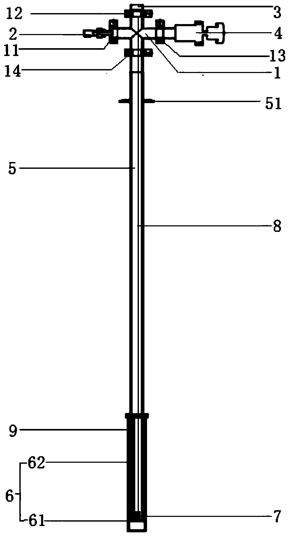 Experimental device for observing superconducting transition of superconductor