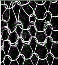 Wire mesh made of reinforced fiber and stainless steel wire