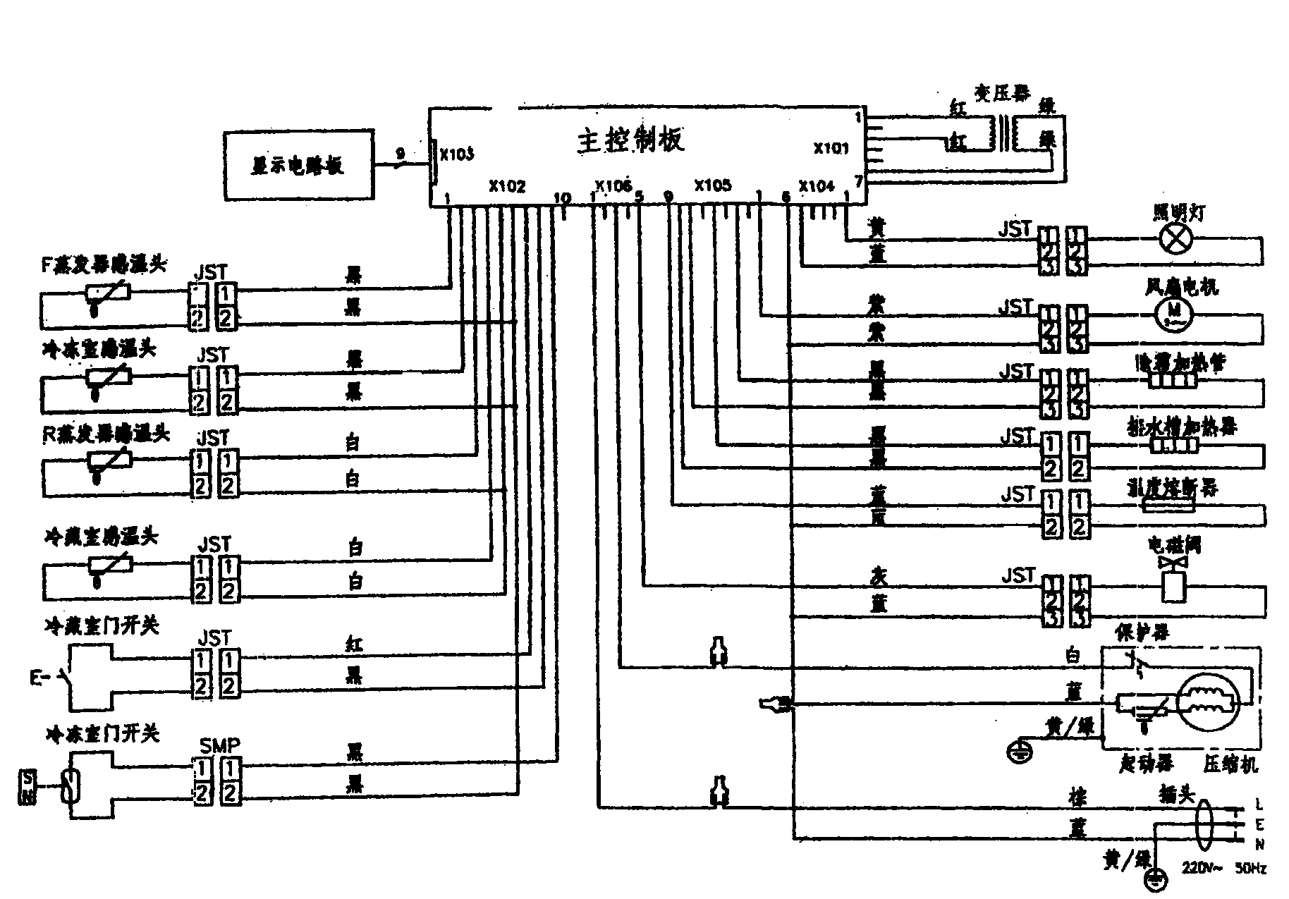 Separating multi-cycle refrigerator control technology comprehensive training equipment