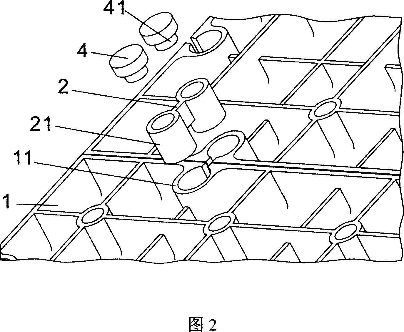 Wooden floor having height supporting base and carpet