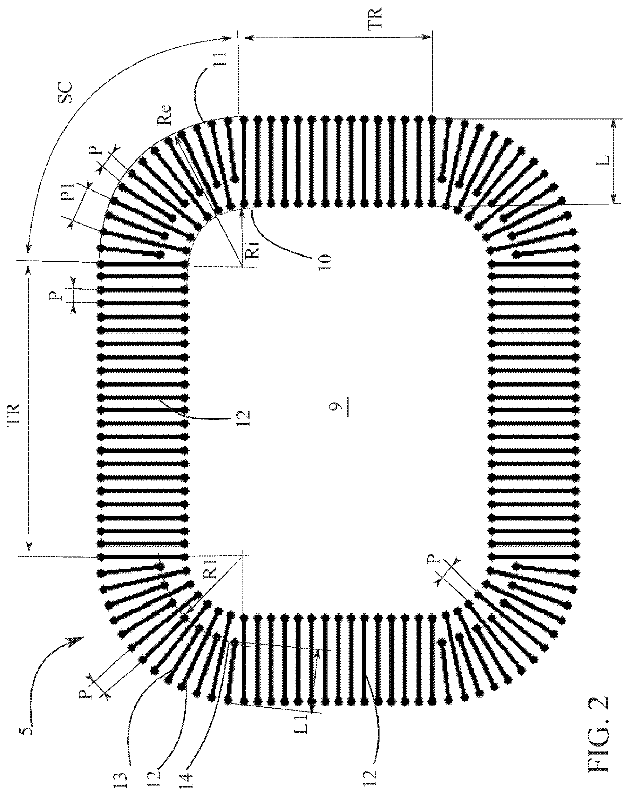 Current sensor for measuring an alternating current