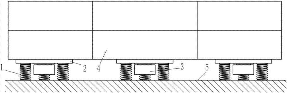 Low-noise vibration excitation support